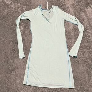 Lululemon Devotion Long Sleeve Shirt Womens 6 Yoga Tee Blue Super Long